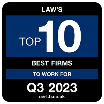 Law's Top 10 Best Firms to Work For, Q3 2023