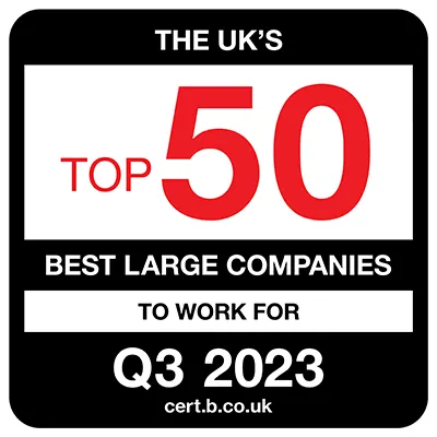The UK's Top 50 Best Large Companies to Work For, Q3 2023
